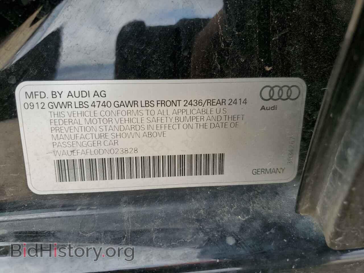 2013 AUDI A4 - VIN: WAUEFAFL0DN023828 - Фото 12