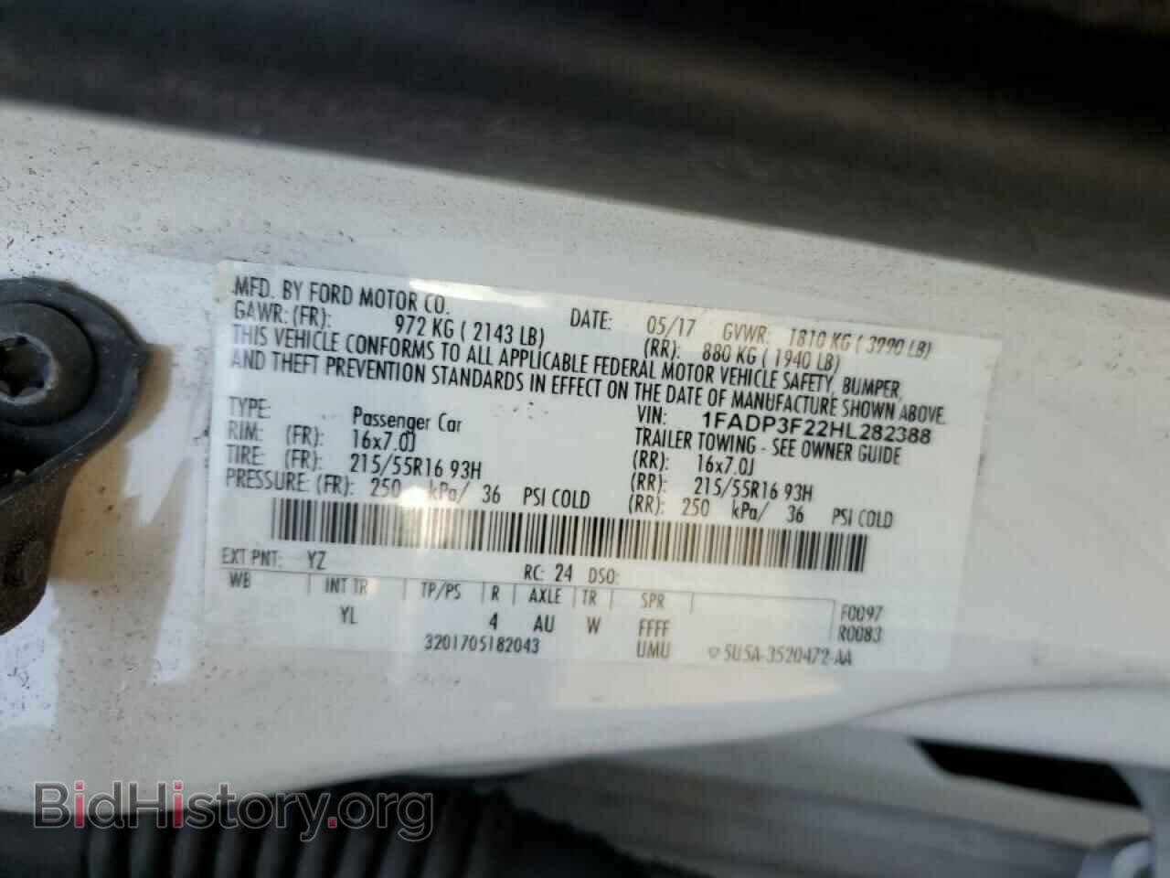 2017 FORD FOCUS - VIN: 1FADP3F22HL282388 - Photo 13