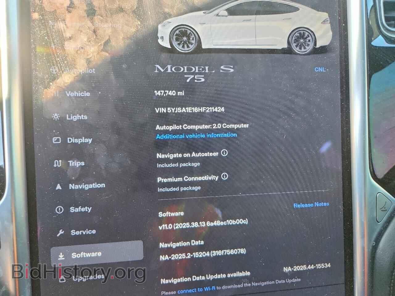 2017 TESLA MODEL S - VIN: 5YJSA1E16HF211424 - Фото 9