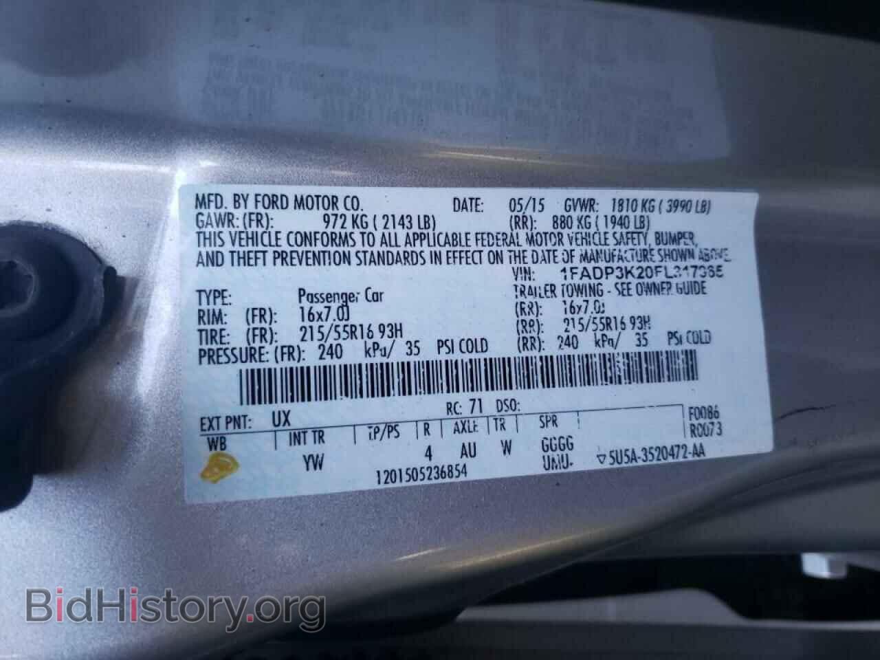 2015 FORD FOCUS - VIN: 1FADP3K20FL317965 - Photo 10
