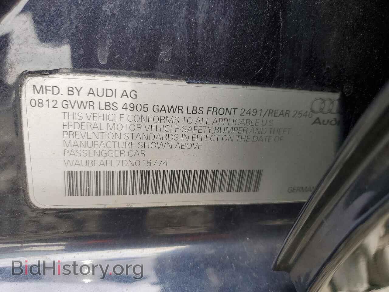 2013 AUDI A4 - VIN: WAUBFAFL7DN018774 - Photo 12
