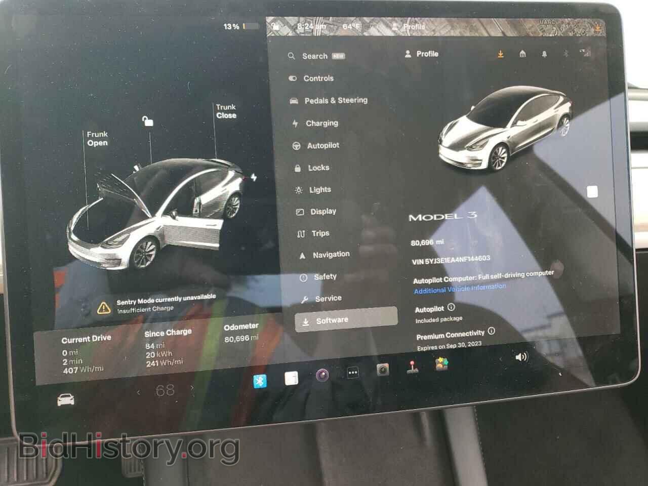 2022 TESLA MODEL 3 - VIN: 5YJ3E1EA4NF144603 - Фото 9