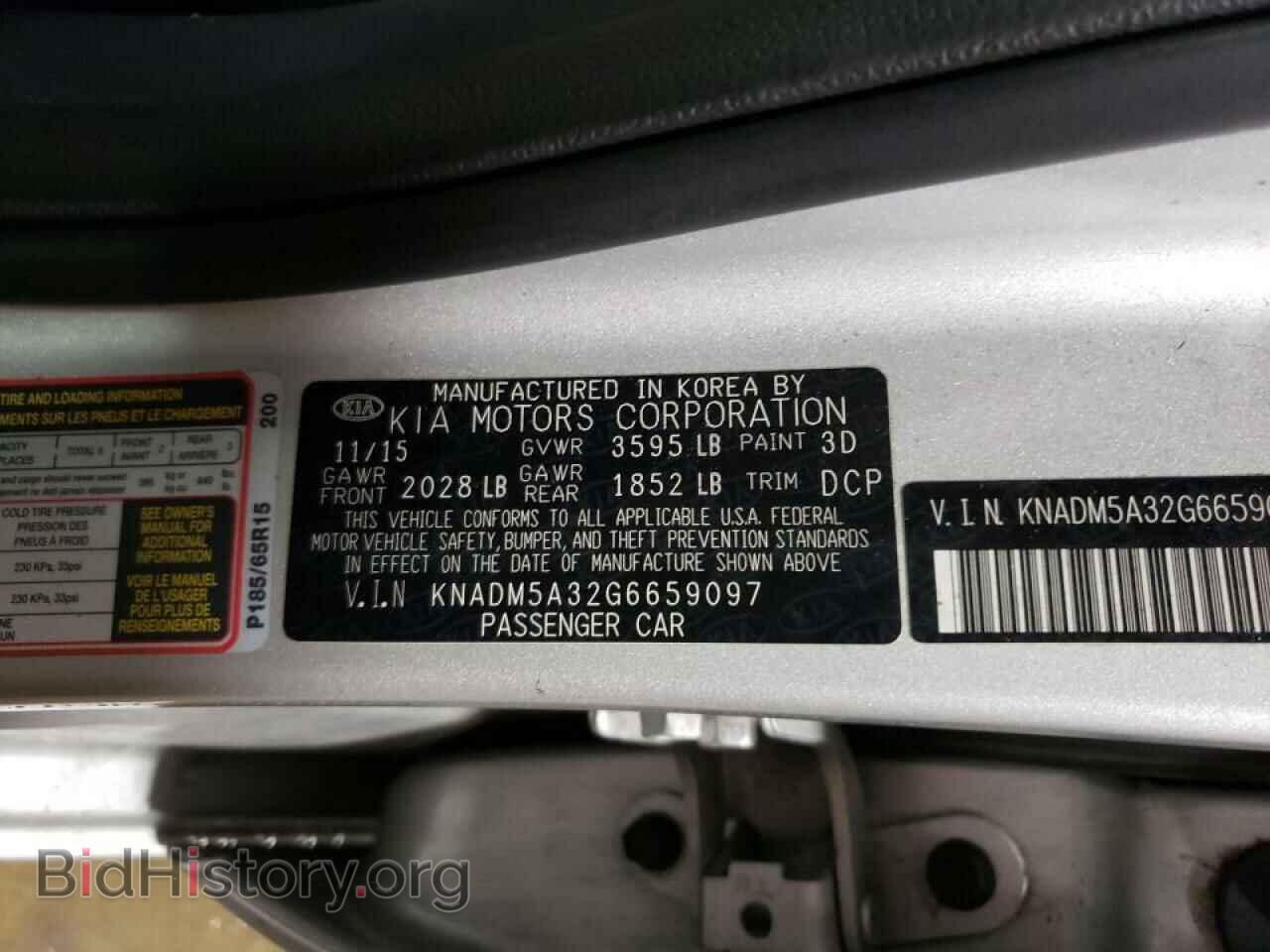 2016 KIA RIO - VIN: KNADM5A32G6659097 - Фото 10