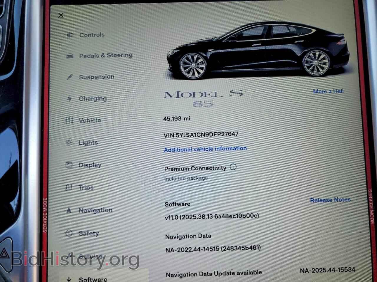 2013 TESLA MODEL S - VIN: 5YJSA1CN9DFP27647 - Photo 9