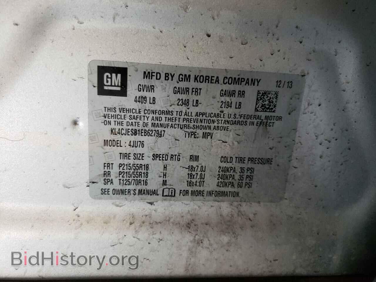 2014 BUICK ENCORE - VIN: KL4CJESB1EB627947 - Photo 13