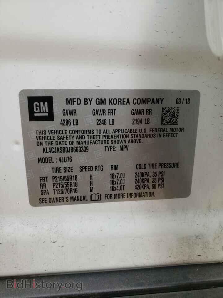 2018 BUICK ENCORE - VIN: KL4CJASB0JB663339 - Photo 10