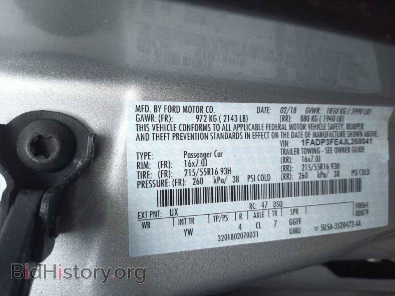 2018 FORD FOCUS - VIN: 1FADP3FE4JL268041 - Photo 10