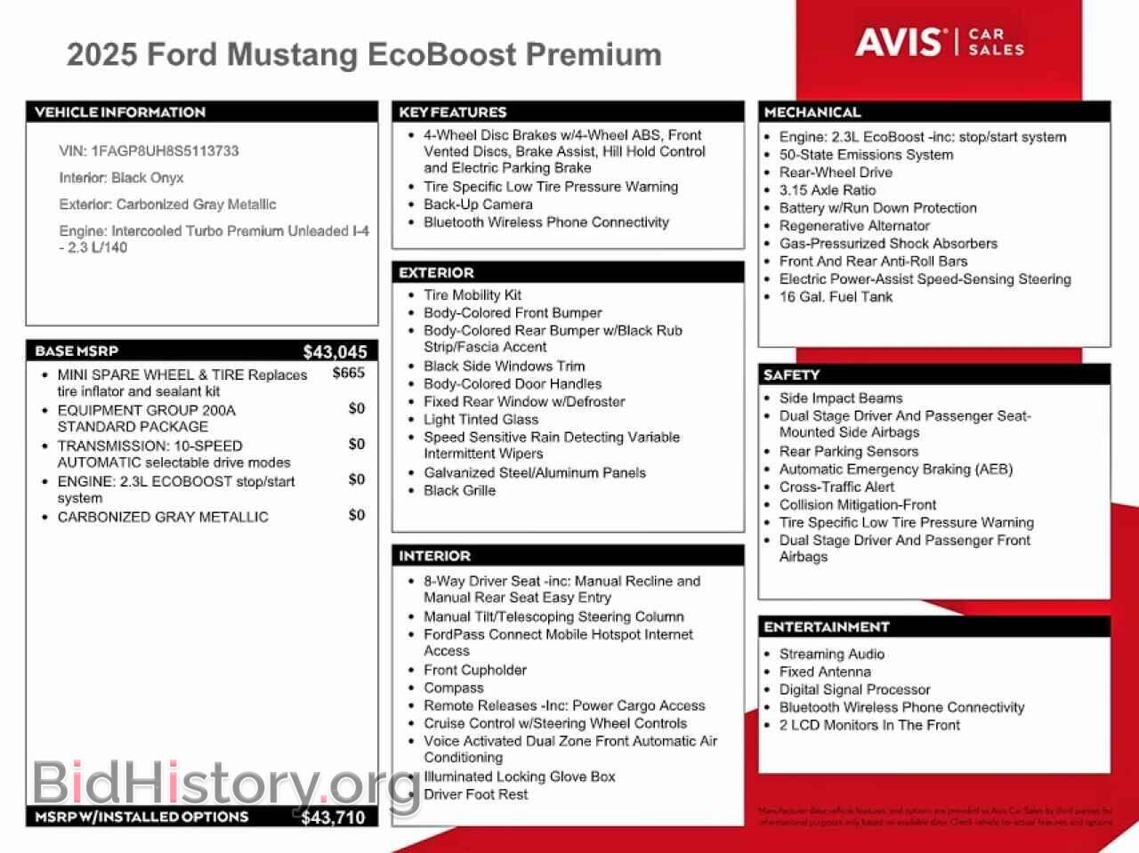 2025 FORD MUSTANG - VIN: 1FAGP8UH8S5113733 - Photo 12