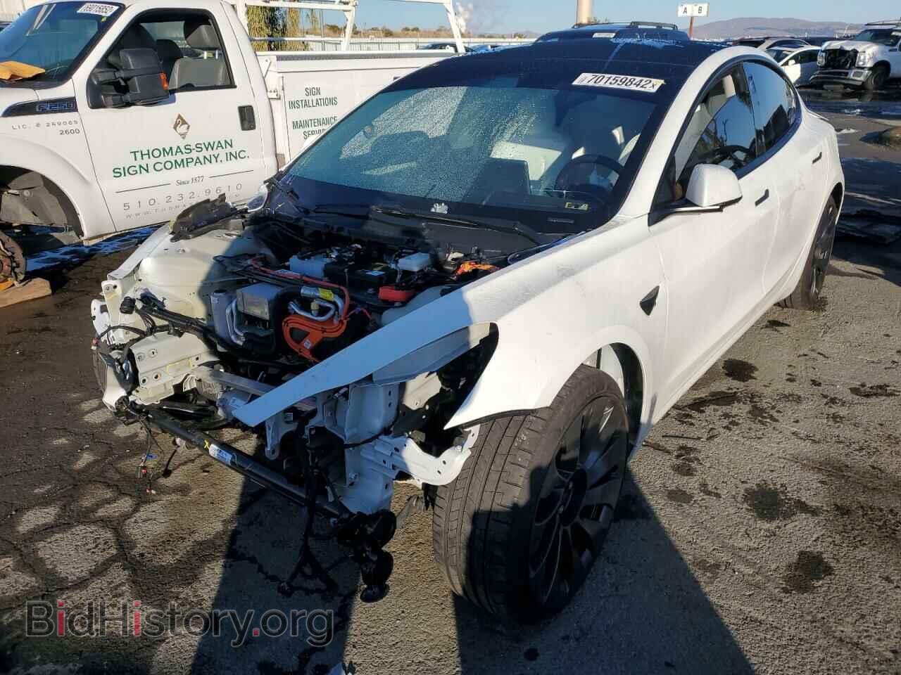 Photo 5YJ3E1EC9MF075889 - TESLA MODEL 3 2021