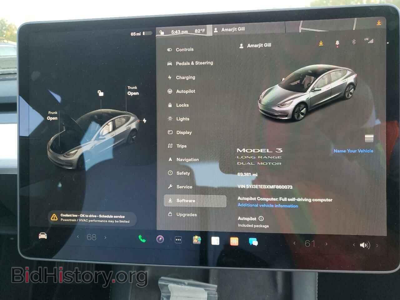 2021 TESLA MODEL 3 - VIN: 5YJ3E1EBXMF860073 - Photo 9