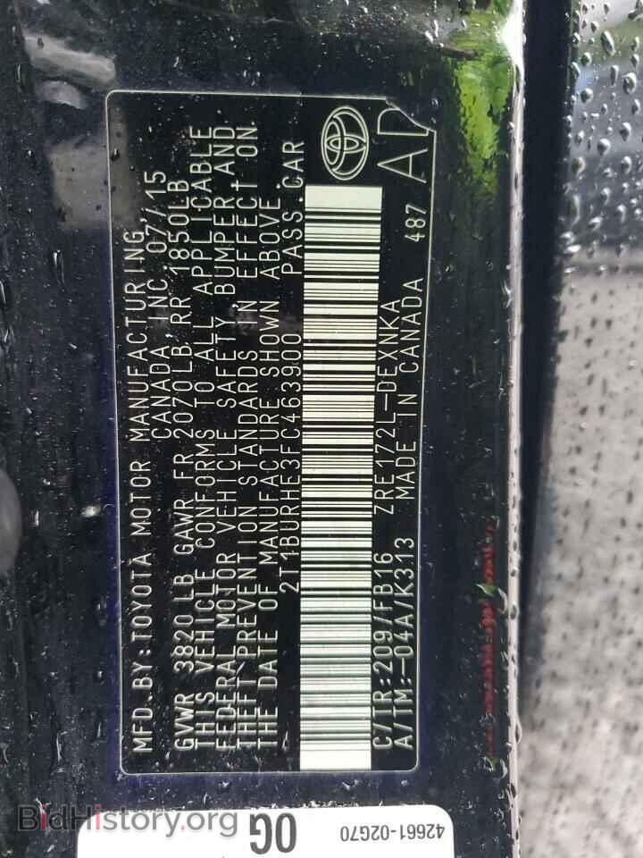 2015 TOYOTA COROLLA - VIN: 2T1BURHE3FC463900 - Фото 12