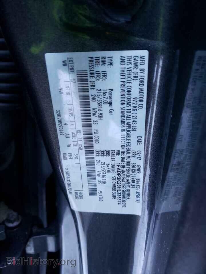 2017 FORD FOCUS - VIN: 1FADP3K28HL335374 - Фото 10