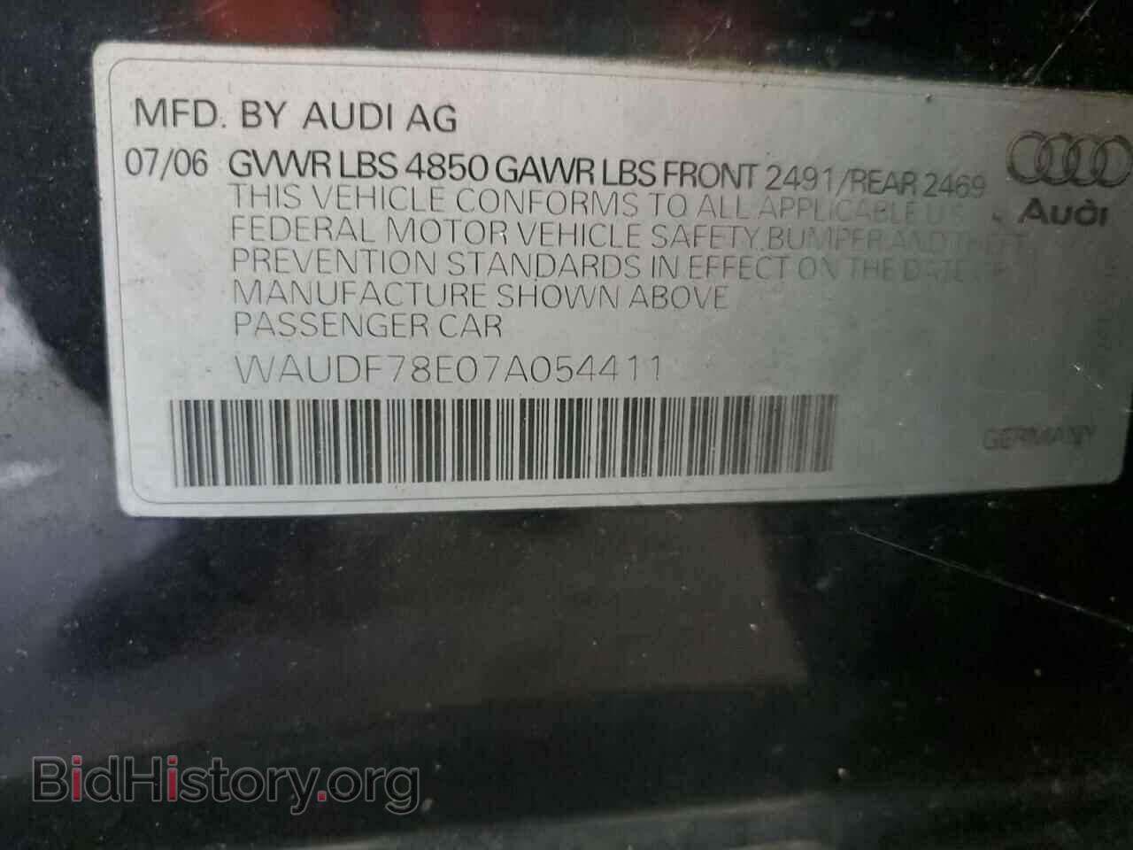 2007 AUDI A4 - VIN: WAUDF78E07A054411 - Photo 12
