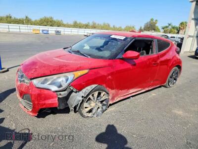 2017 Hyundai VELOSTER Base, red — VIN KMHTC6AD1HU321604, Copart