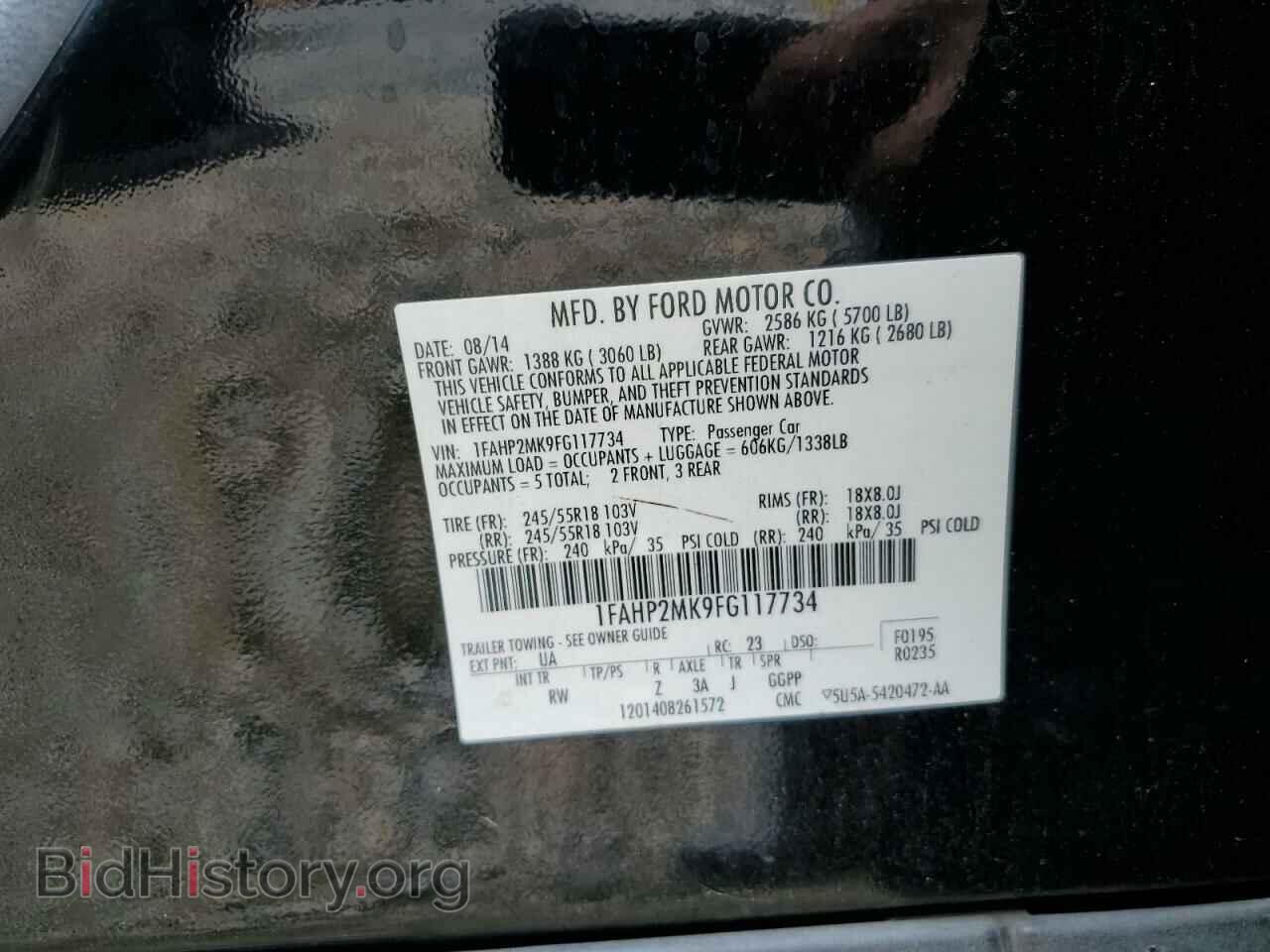 2015 FORD TAURUS - VIN: 1FAHP2MK9FG117734 - Фото 13