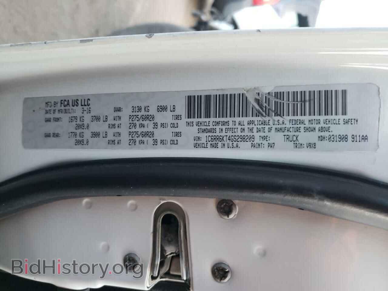 2016 RAM 1500 - VIN: 1C6RR6KT4GS298209 - Фото 10