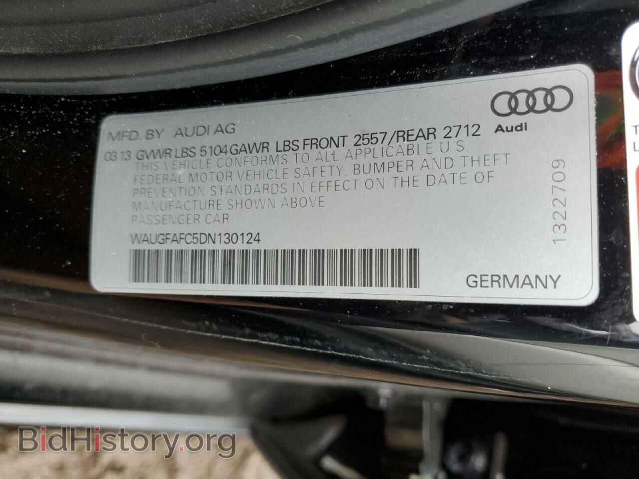 2013 AUDI A6 - VIN: WAUGFAFC5DN130124 - Фото 12