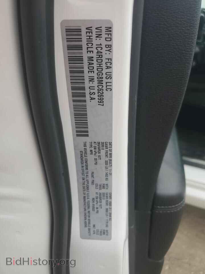 2021 DODGE DURANGO - VIN: 1C4RDHDG8MC626997 - Photo 13