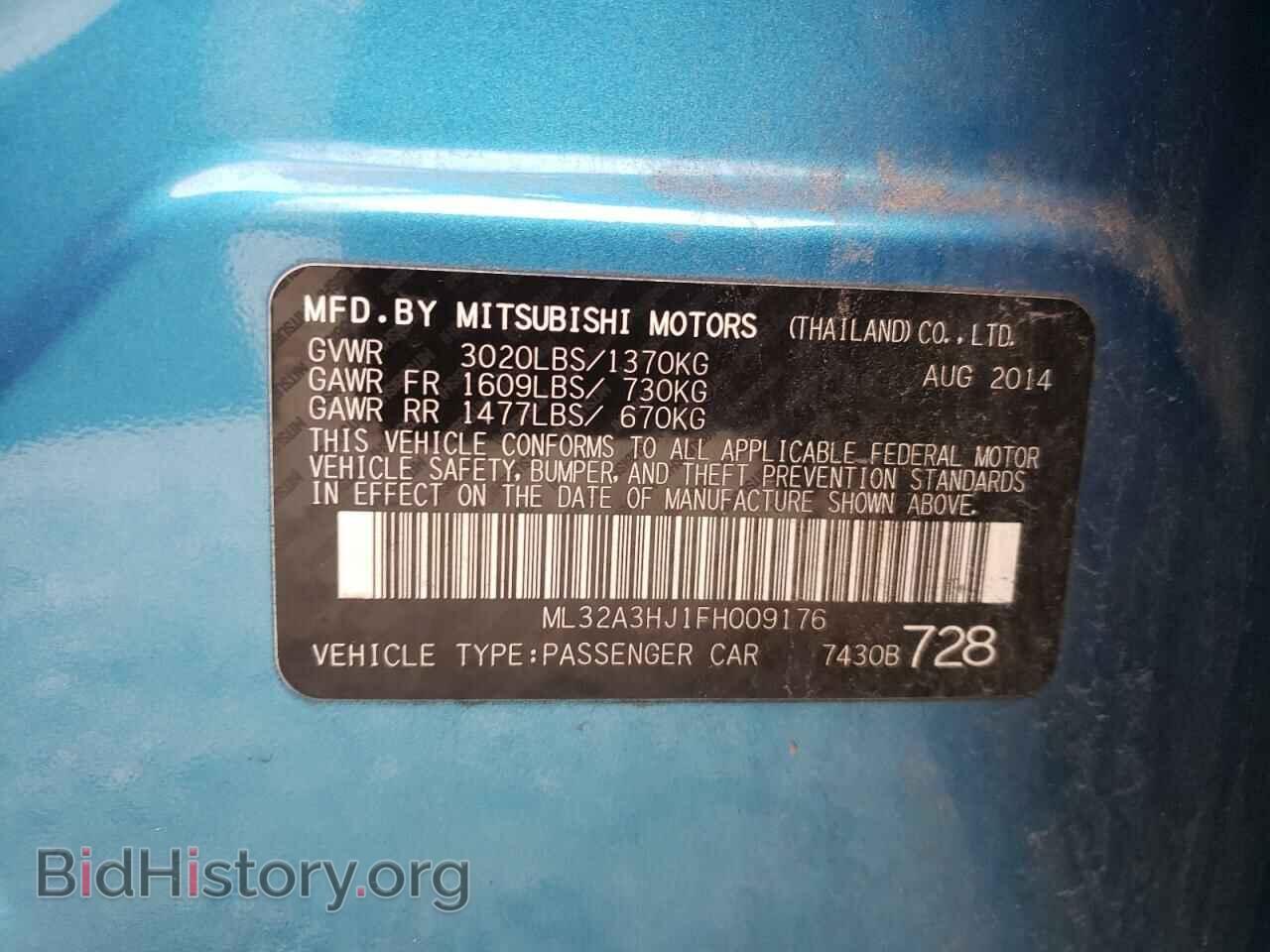 2015 MITSUBISHI MIRAGE - VIN: ML32A3HJ1FH009176 - Фото 10