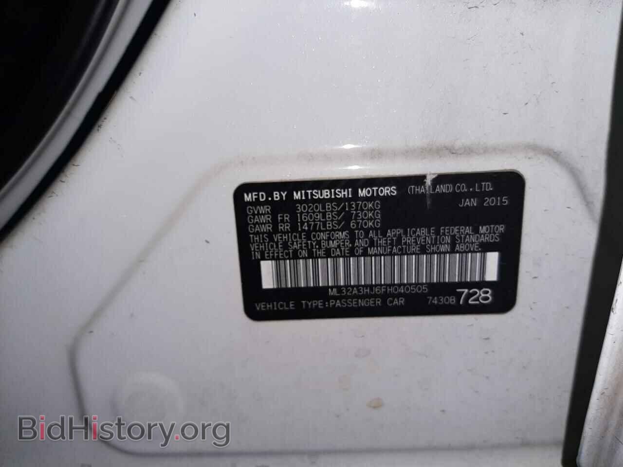 2015 MITSUBISHI MIRAGE - VIN: ML32A3HJ6FH040505 - Фото 10
