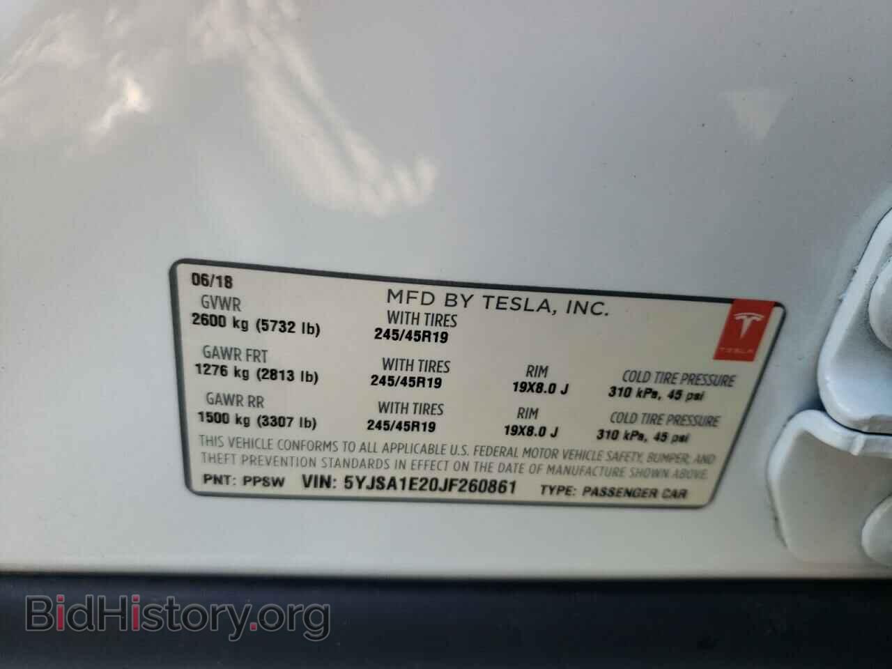 2018 TESLA MODEL S - VIN: 5YJSA1E20JF260861 - Фото 12