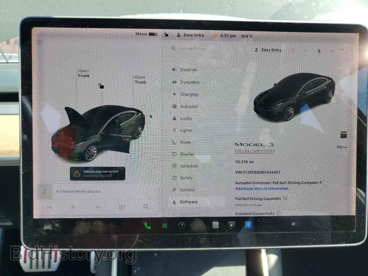 2019 TESLA MODEL 3 - VIN: 5YJ3E1EB2KF434407 - Фото 9