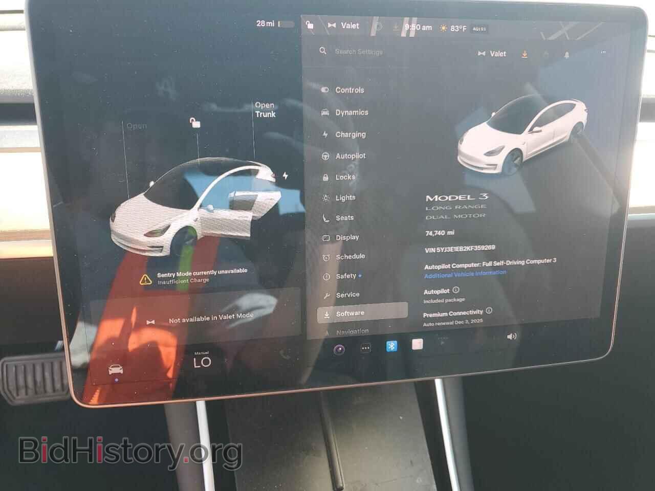 2019 TESLA MODEL 3 - VIN: 5YJ3E1EB2KF359269 - Фото 9