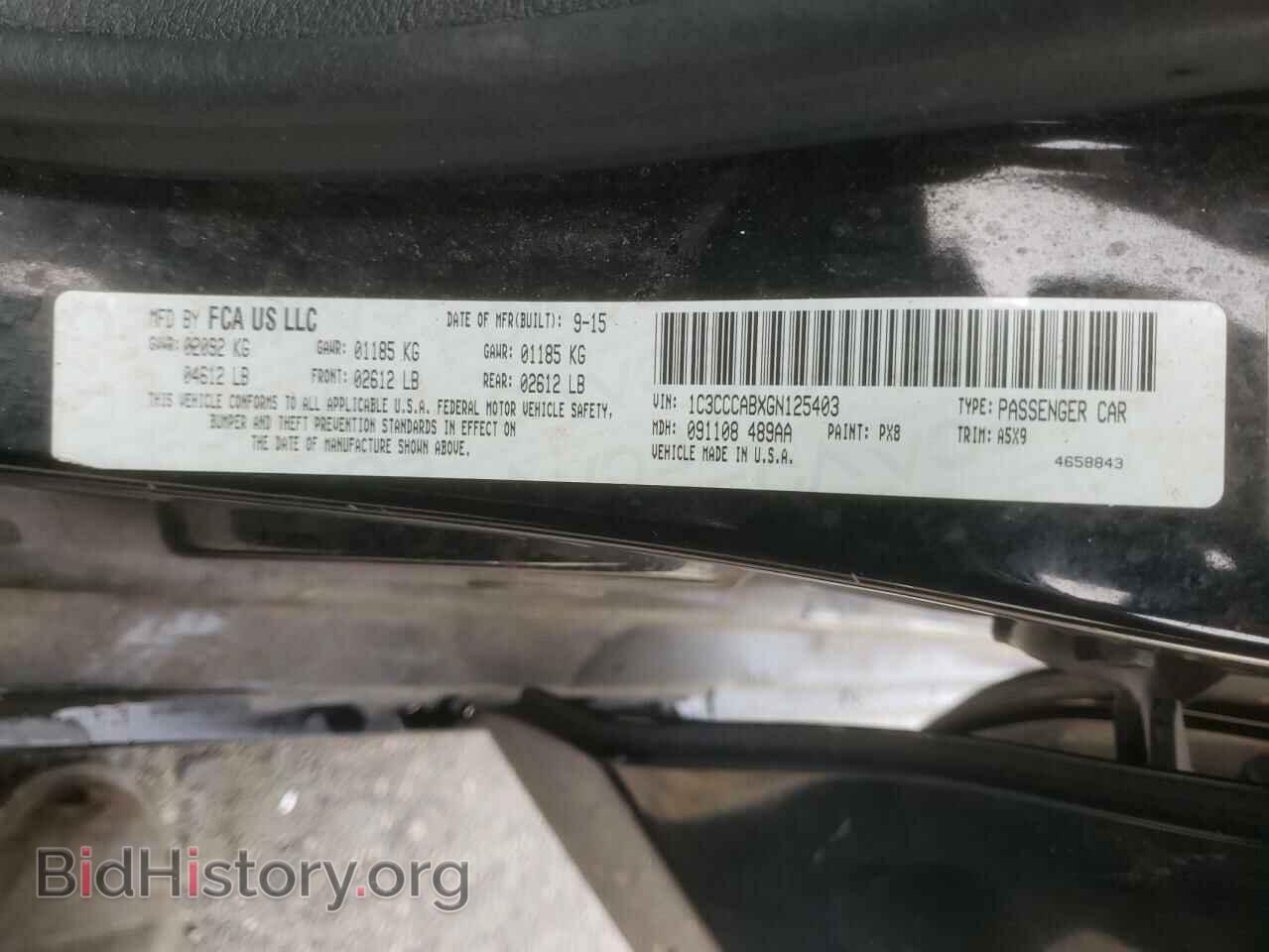 2016 CHRYSLER 200 - VIN: 1C3CCCABXGN125403 - Фото 12