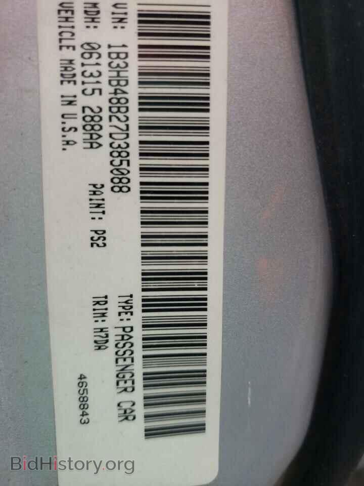 2007 Dodge CALIBER (VIN 1B3HB48B27D385088) — photo 10 of 10
