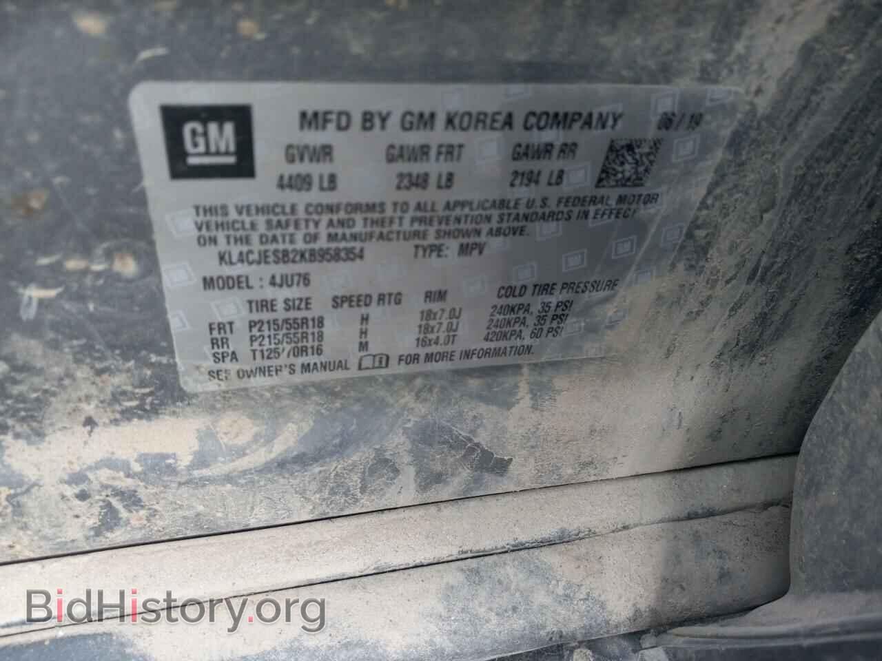 2019 BUICK ENCORE - VIN: KL4CJESB2KB958354 - Photo 12