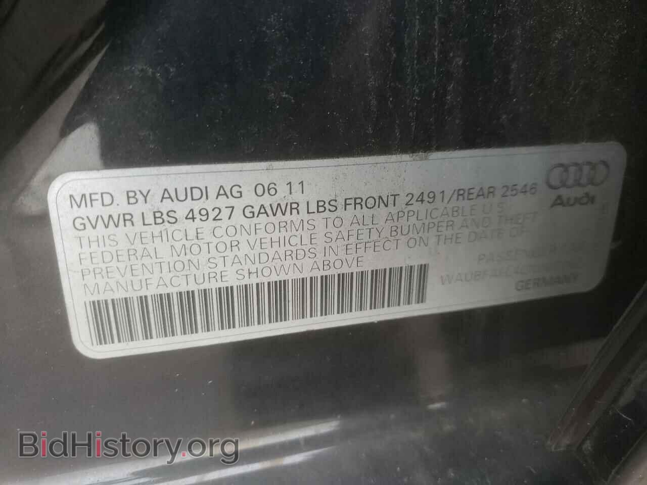 2012 AUDI A4 - VIN: WAUBFAFL4CN002062 - Фото 10