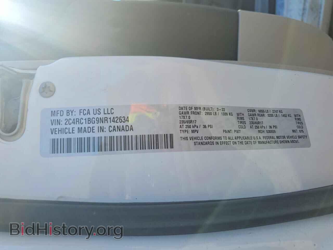 2022 CHRYSLER PACIFICA - VIN: 2C4RC1BG9NR142634 - Photo 13