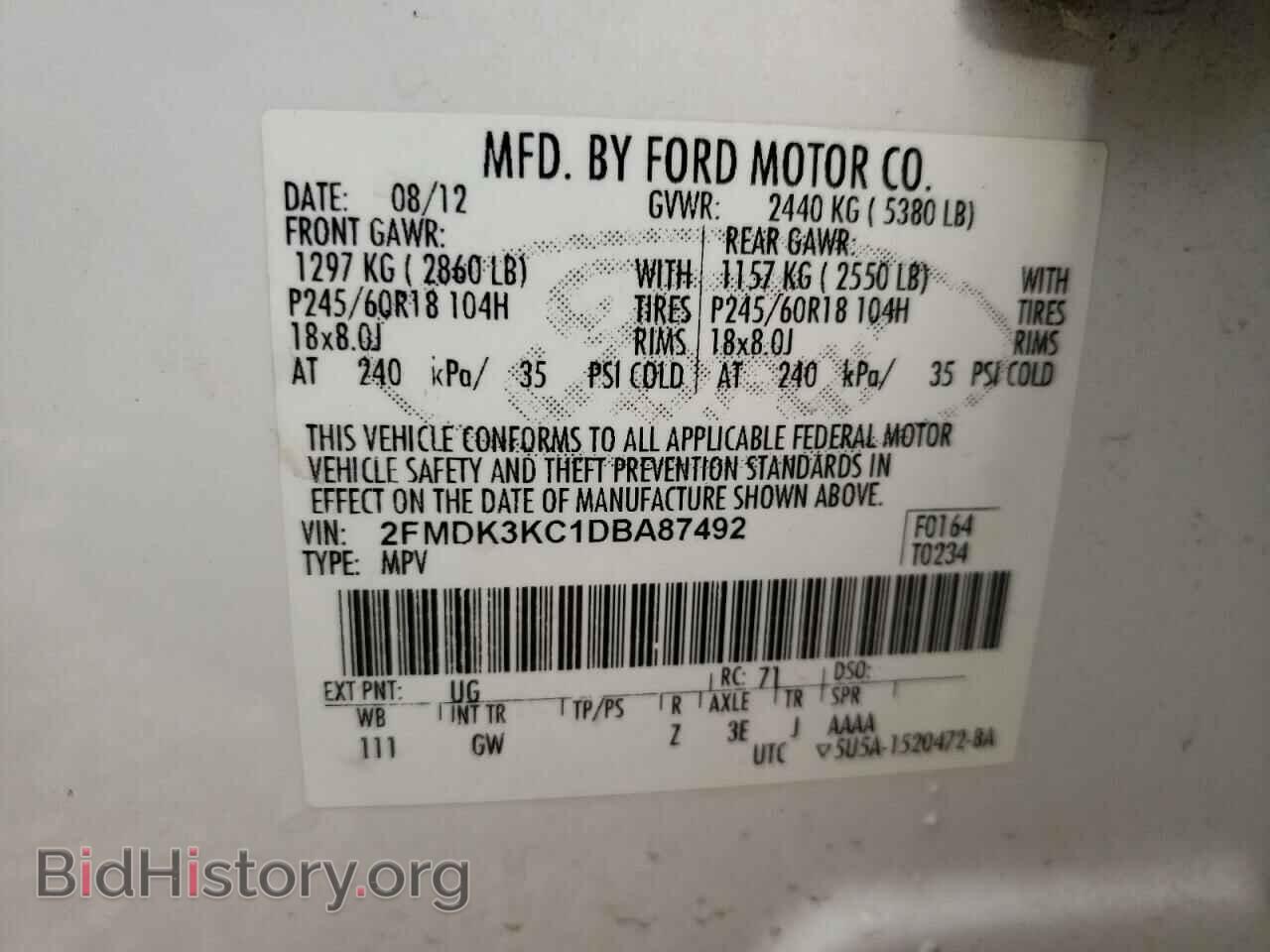 2013 FORD EDGE - VIN: 2FMDK3KC1DBA87492 - Photo 10