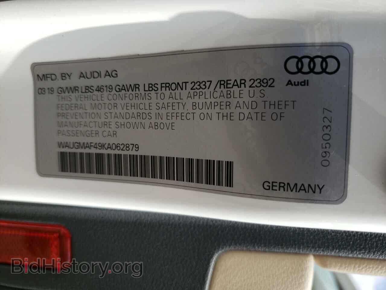 2019 AUDI A4 - VIN: WAUGMAF49KA062879 - Photo 12