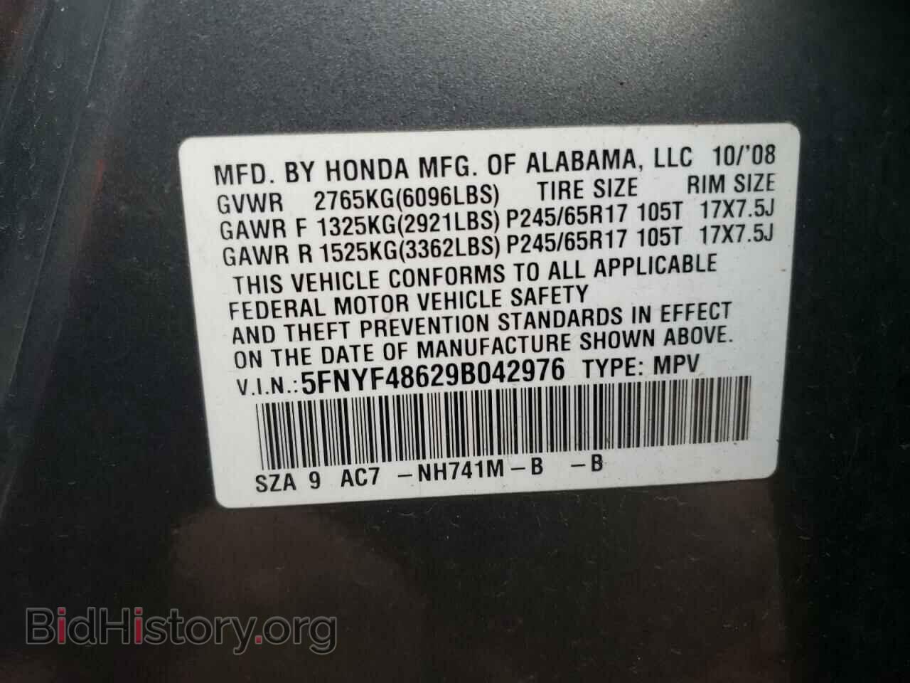 2009 HONDA PILOT - VIN: 5FNYF48629B042976 - Фото 10