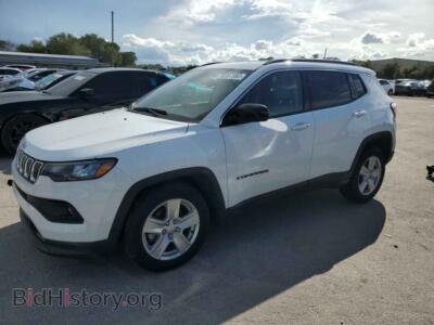 2022 Jeep COMPASS Compass LA, white — VIN 3C4NJCBB5NT166401, Copart