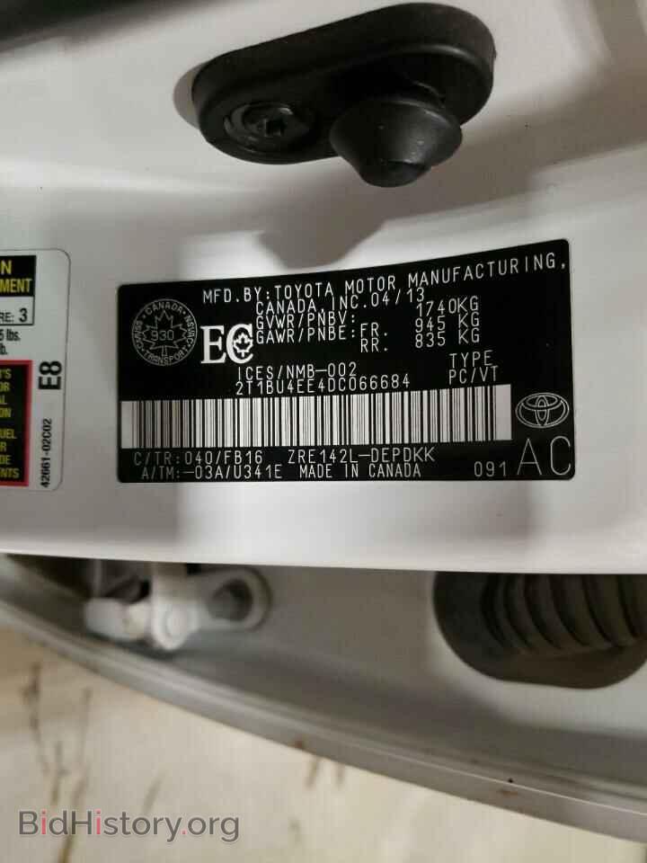 2013 TOYOTA COROLLA - VIN: 2T1BU4EE4DC066684 - Фото 10