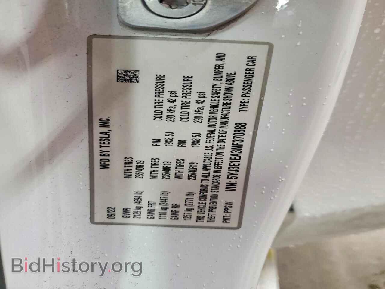 2022 TESLA MODEL 3 - VIN: 5YJ3E1EA3NF370888 - Photo 12
