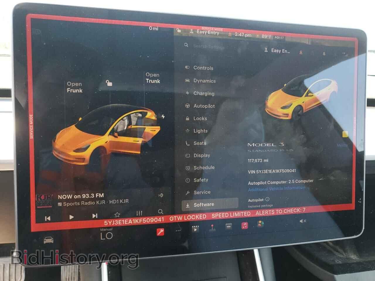 2019 TESLA MODEL 3 - VIN: 5YJ3E1EA1KF509041 - Фото 9