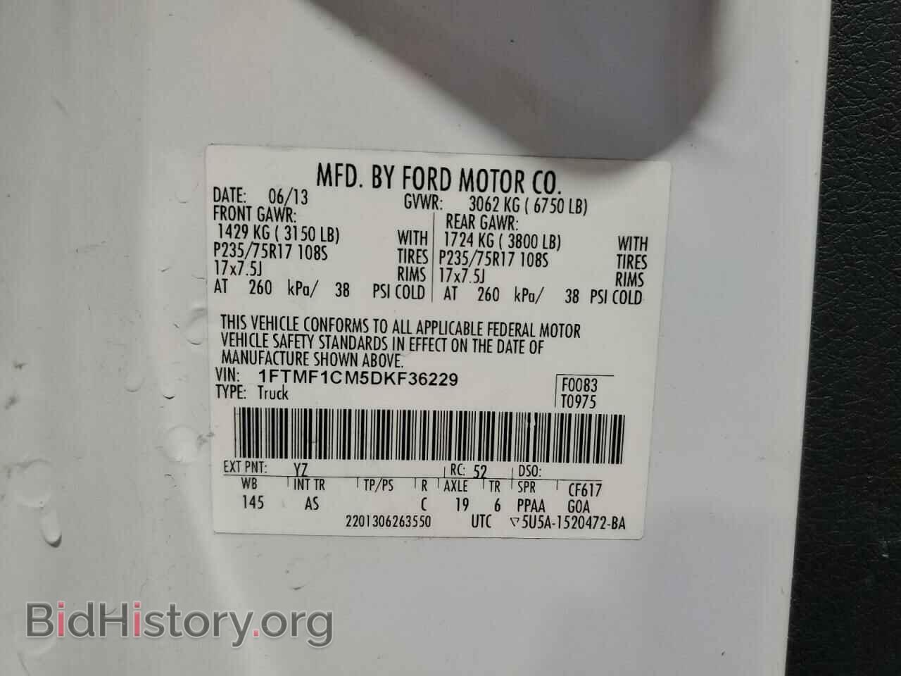2013 FORD All Models - VIN: 1FTMF1CM5DKF36229 - Photo 12