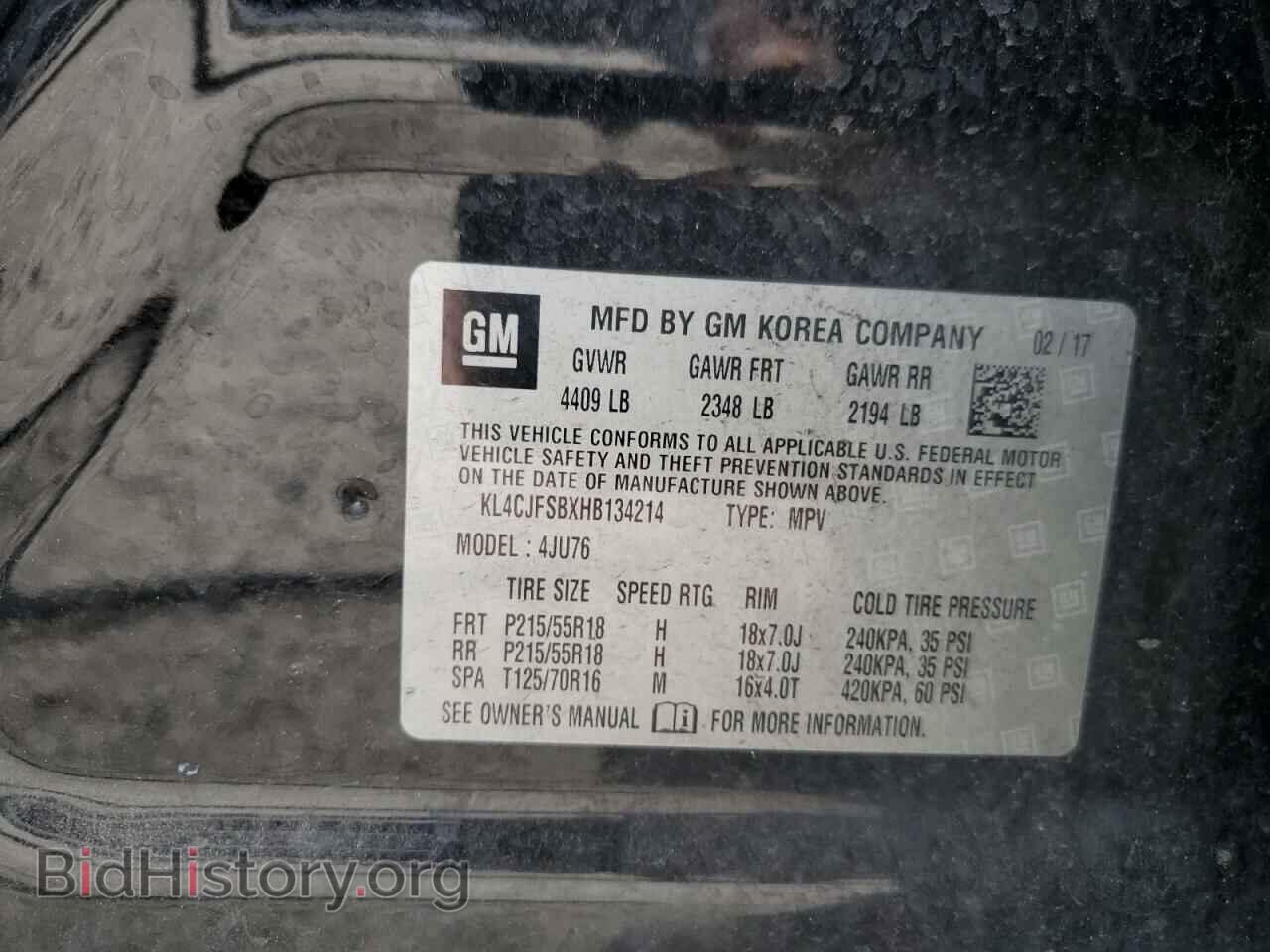 2017 BUICK ENCORE - VIN: KL4CJFSBXHB134214 - Фото 13