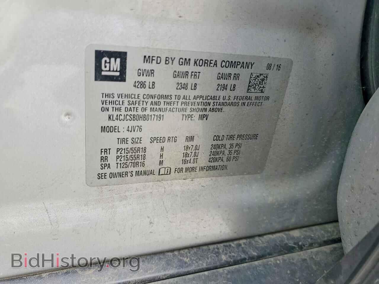 2017 BUICK ENCORE - VIN: KL4CJCSB0HB017191 - Photo 14