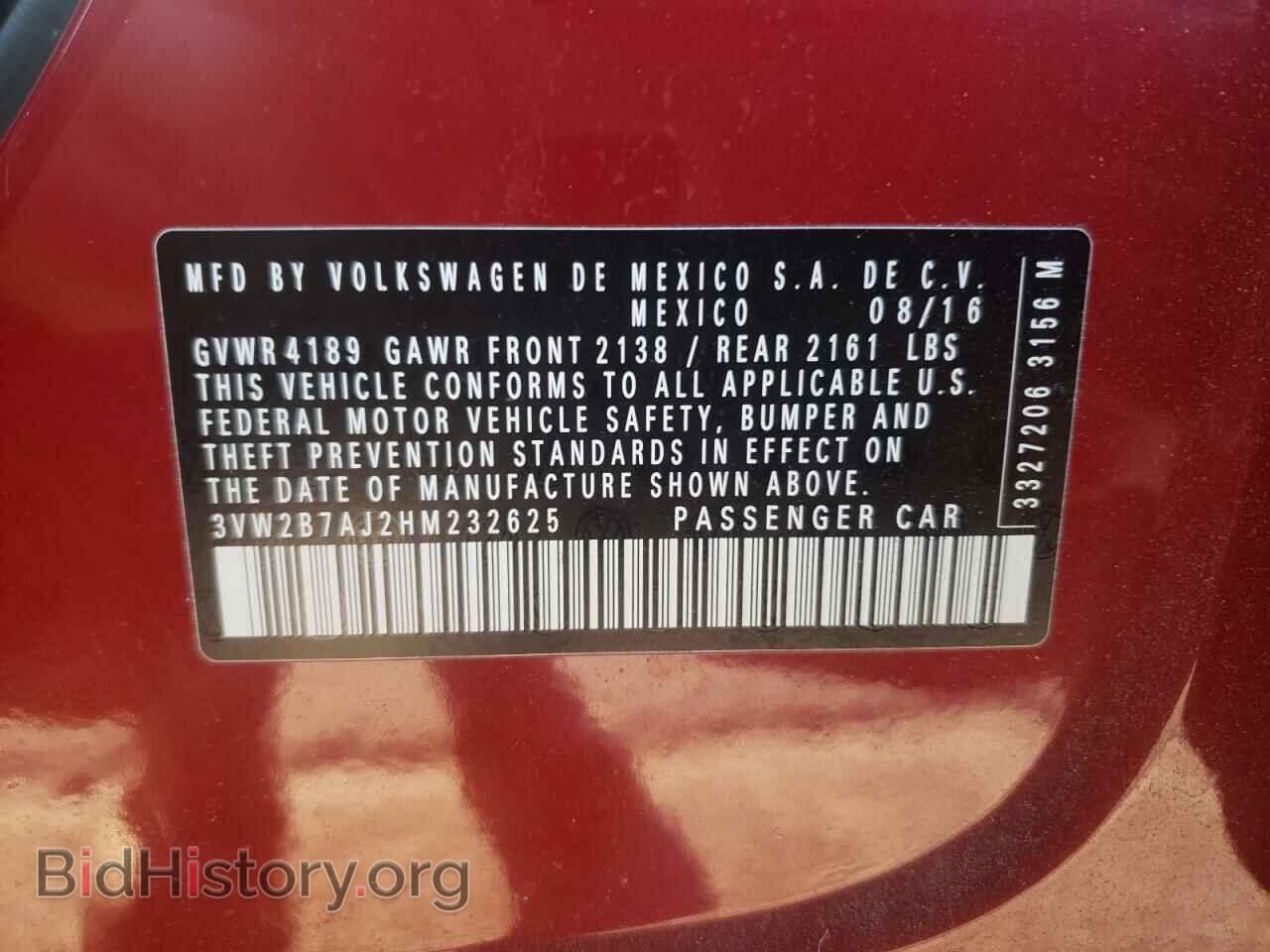2017 VOLKSWAGEN JETTA - VIN: 3VW2B7AJ2HM232625 - Фото 10