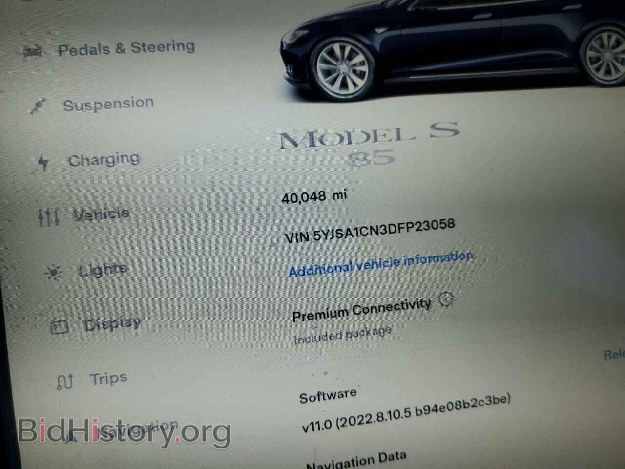 2013 TESLA MODEL S - VIN: 5YJSA1CN3DFP23058 - Фото 9