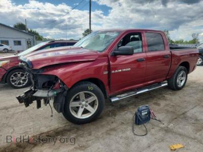 2012 Dodge RAM 1500 ST, maroon — VIN 1C6RD7KT8CS144407, Copart
