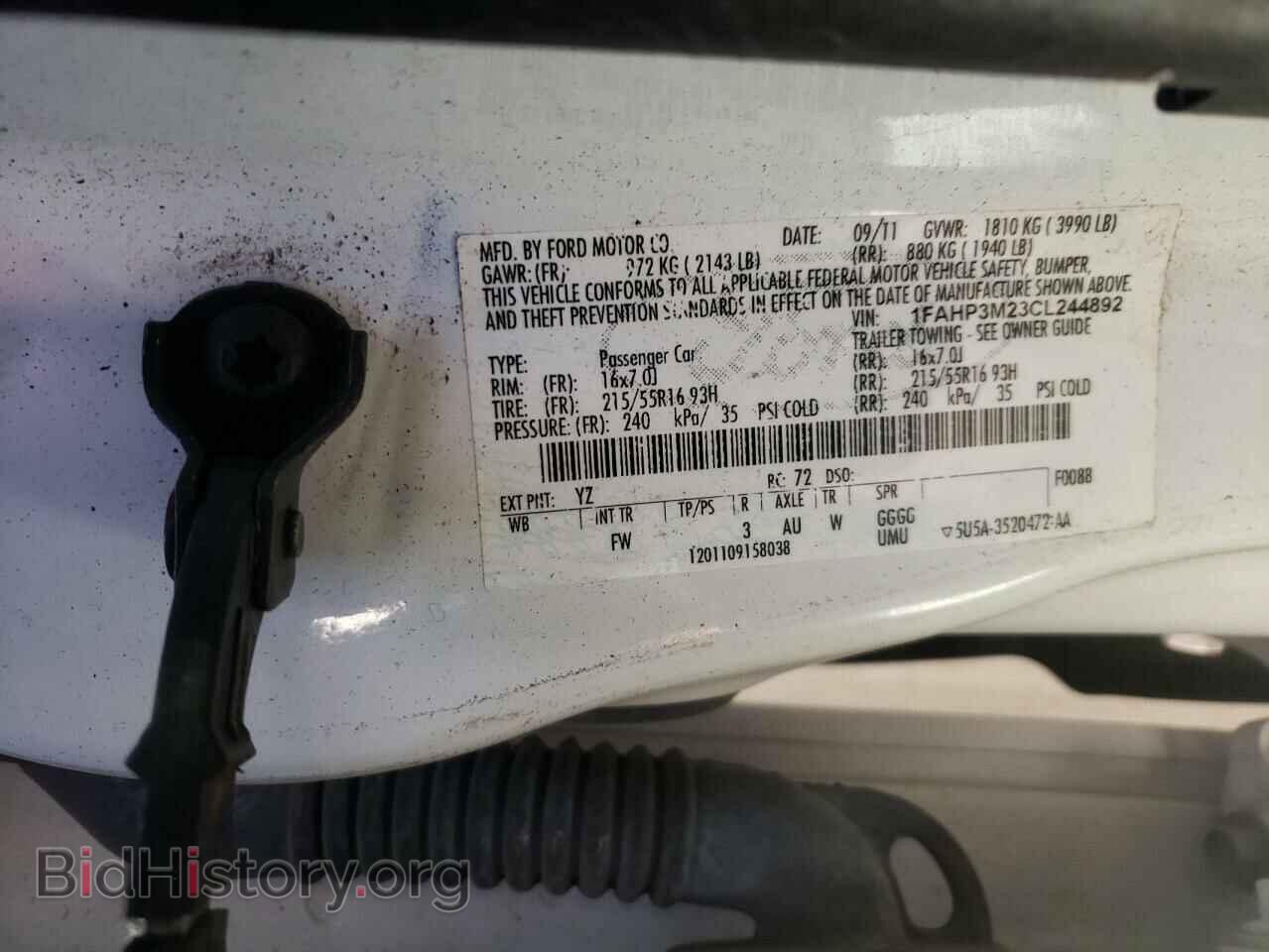2012 FORD FOCUS - VIN: 1FAHP3M23CL244892 - Photo 10
