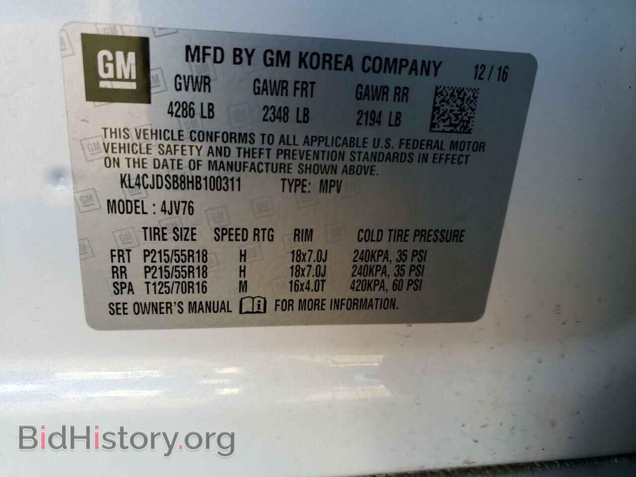 2017 BUICK ENCORE - VIN: KL4CJDSB8HB100311 - Photo 13