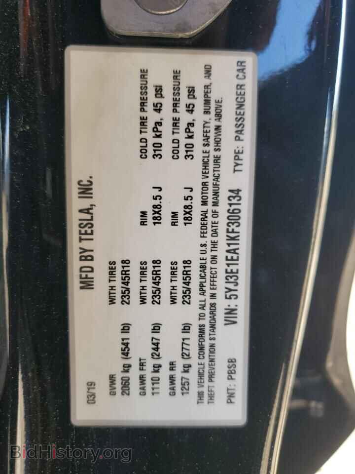 2019 TESLA MODEL 3 - VIN: 5YJ3E1EA1KF306134 - Фото 13