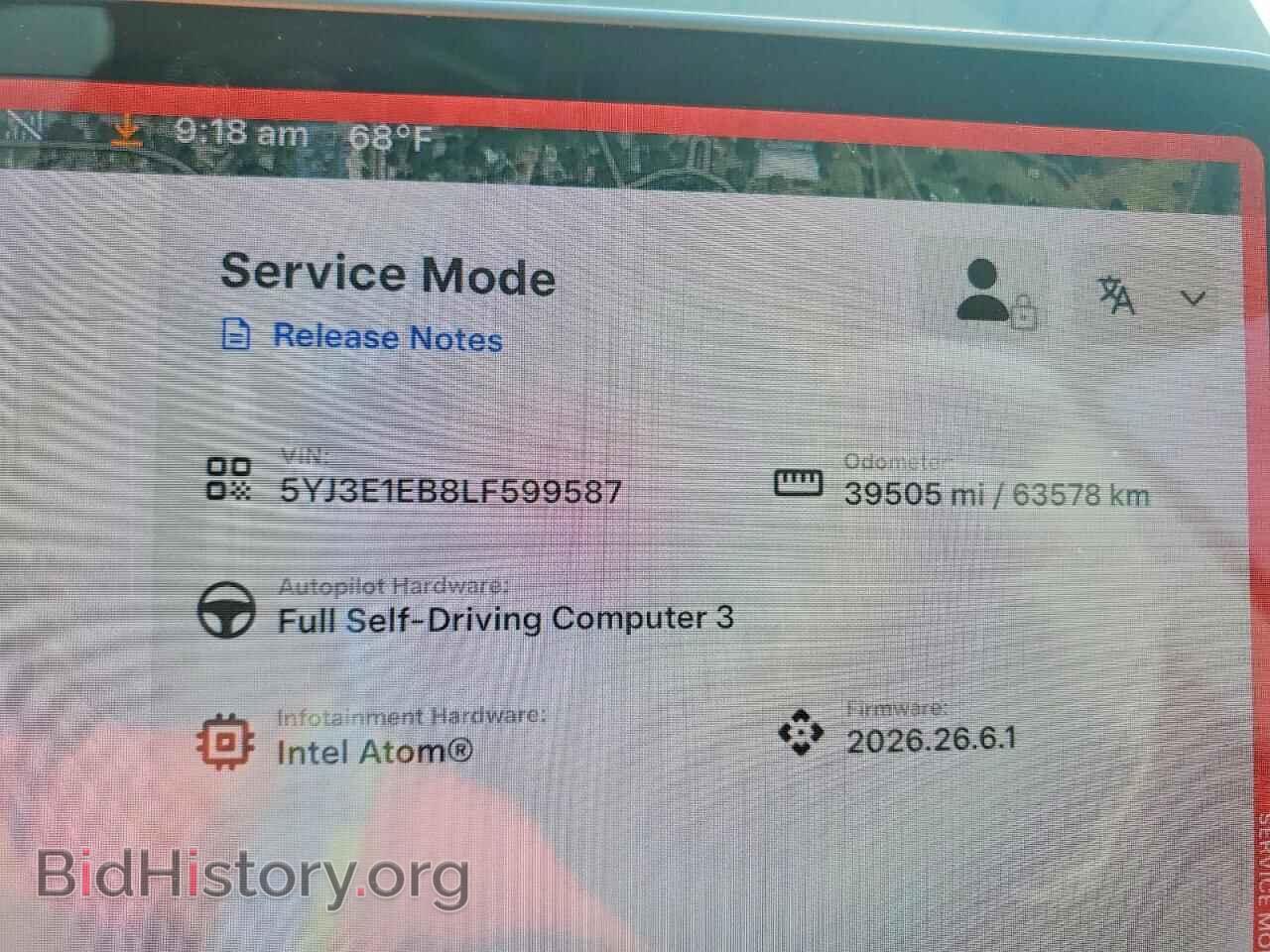 2020 TESLA MODEL 3 - VIN: 5YJ3E1EB8LF599587 - Photo 9