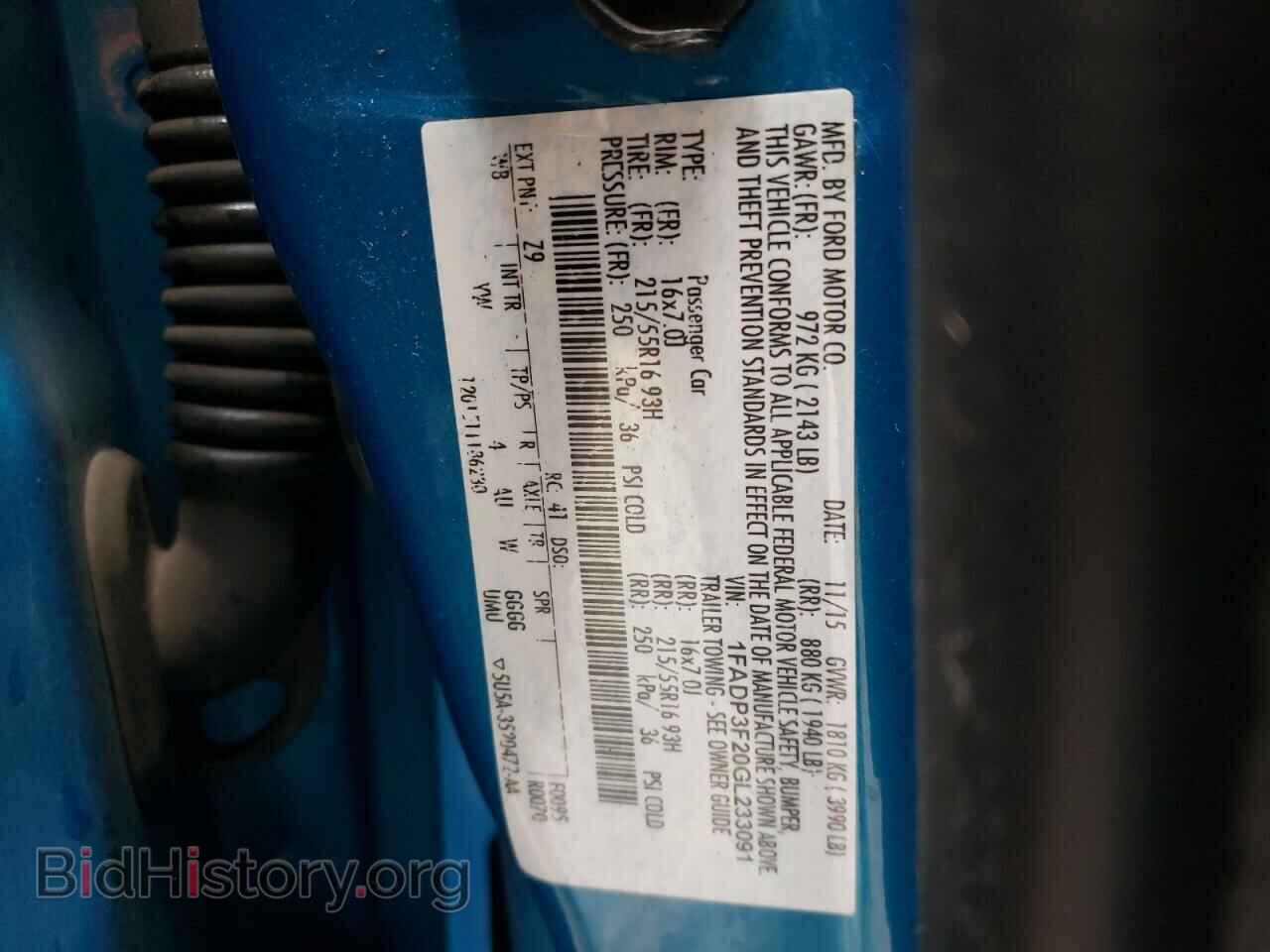 2016 FORD FOCUS - VIN: 1FADP3F20GL233091 - Фото 13